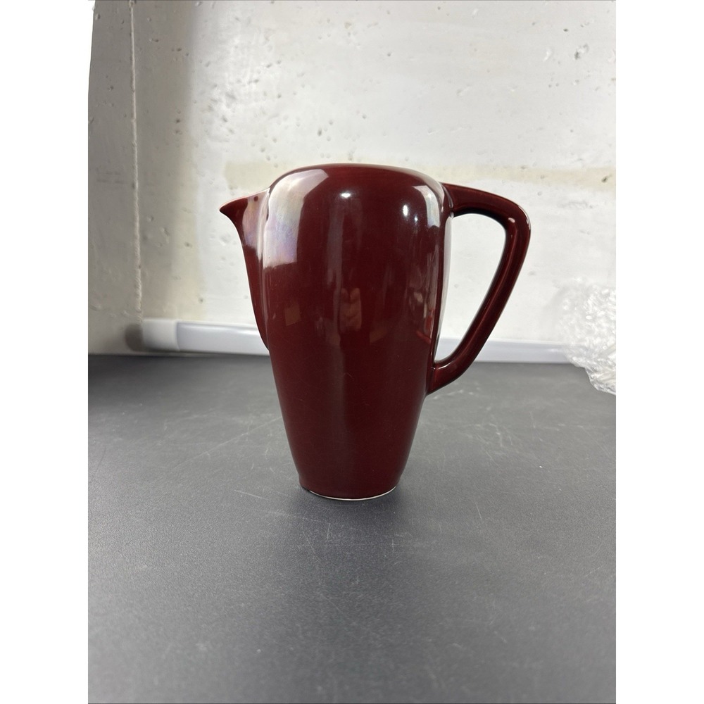 Malibu Modern MCM Red Pitcher by Hollydale with lid rare shape